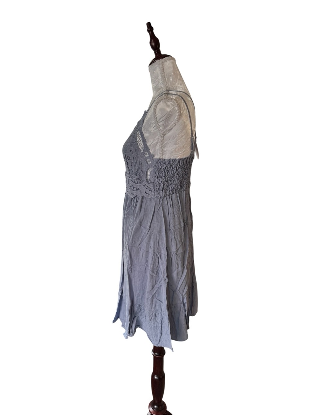 mittoshop Gray Lace-Trim Midi Dress NWT - Picture 5 of 10